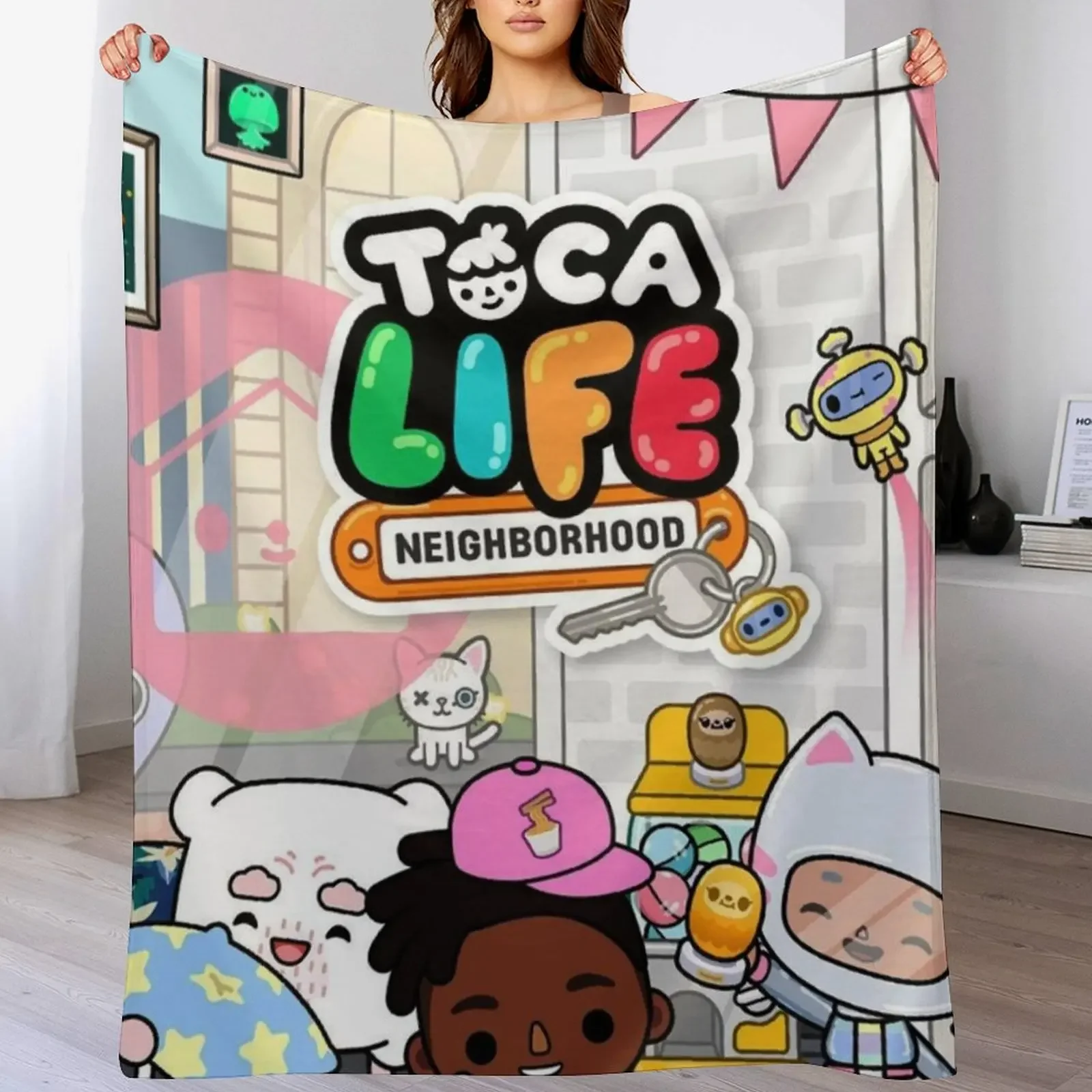 

Toca Boca Life Throw Blanket All Weather Soft Throw Blanket for Sofa
