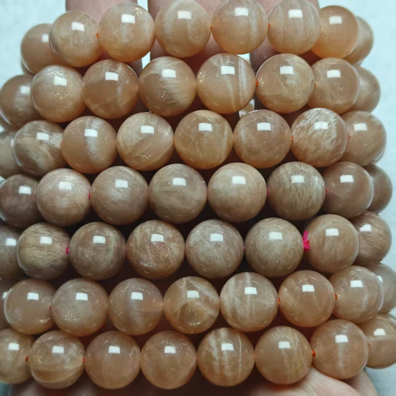Natürliche 10-16mm AAA Orange Mondstein Glatte Runde Perlen Schmuck DIY Armband Perlen Großhandel Neues Produkt Geschenk – Detail 2