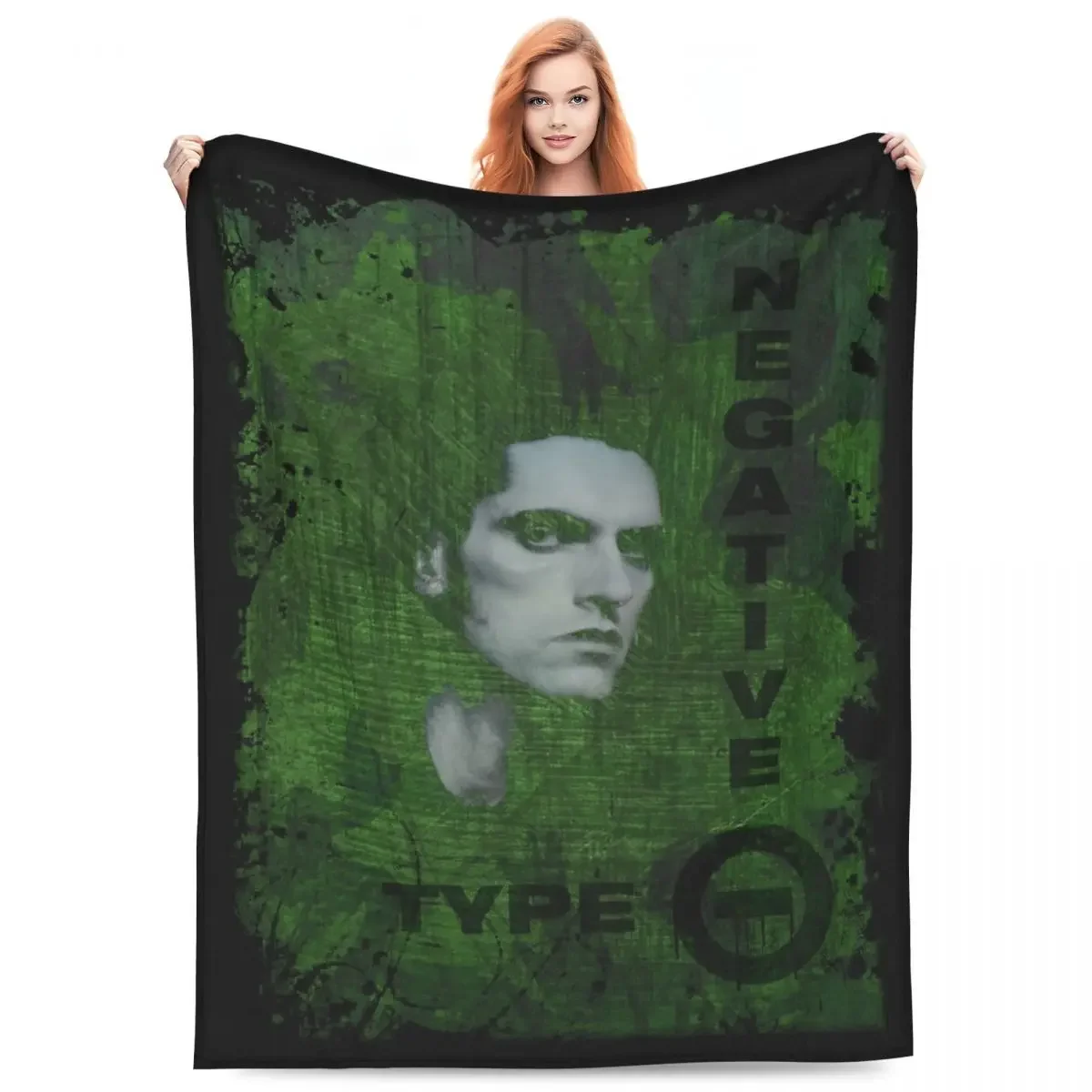 Type O Negative Peter Steele Blankets Velvet Summer Multifunction Ultra-Soft Throw Blanket for Sofa Couch Plush Thin Quilt