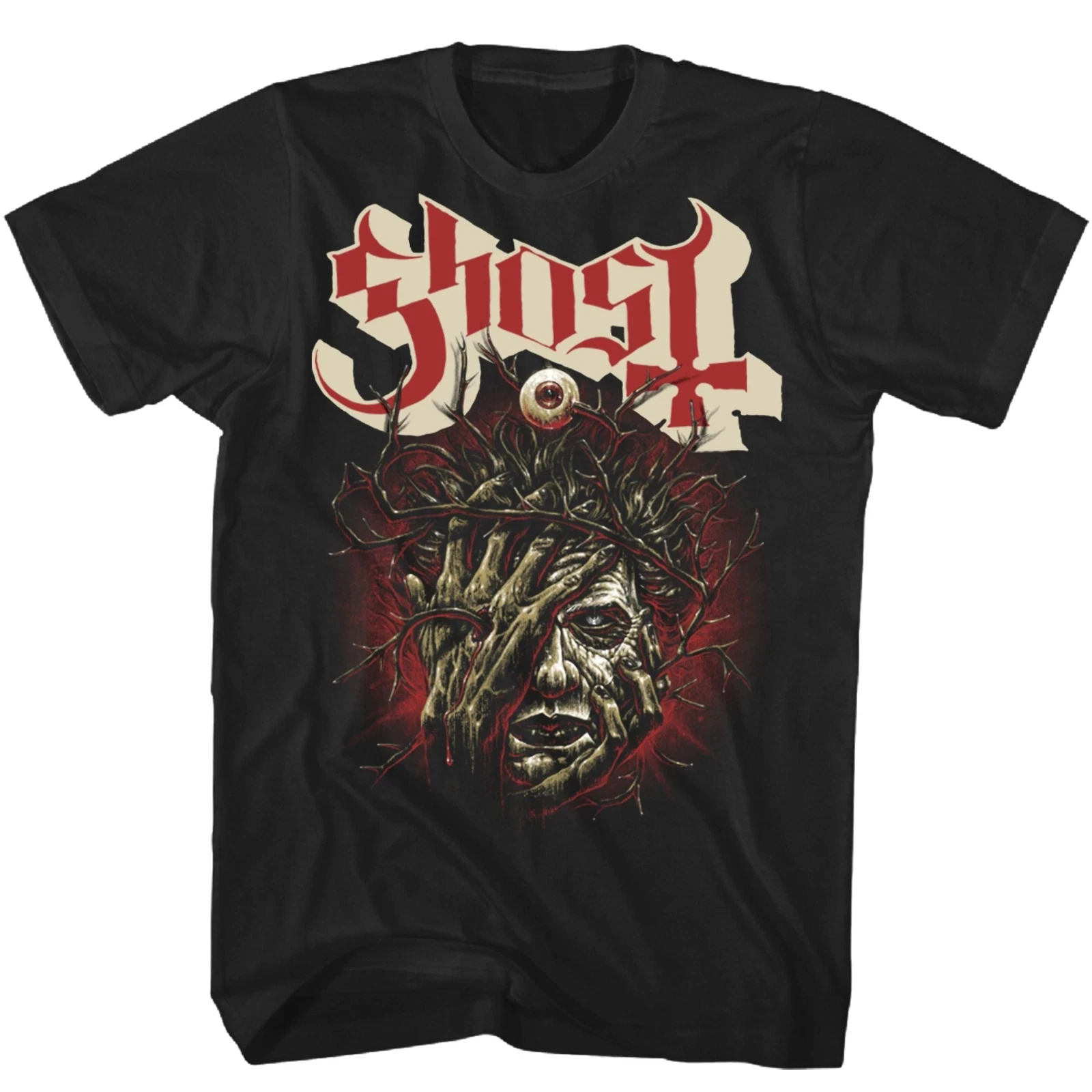 

Ghost Thorny Eye T Shirt Mens Rock and Roll Music Classic Band Tee Short Sleeve Shirt Men Women Summer Crew Neck Cotton Tee