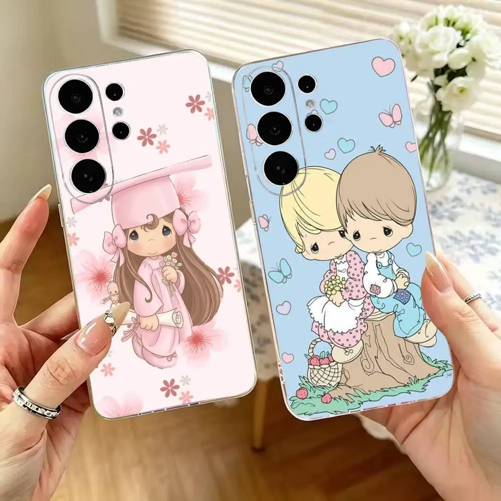 Cute Precious Moments gift Phone Case Silicone Soft for Samsung S25,S24,S21,S22,S23,S30,Ultra,S20,Plus,Note,10Cover