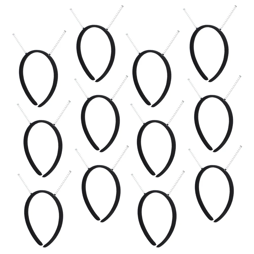 

Набор из 15 эластичных черных повязок на голову с пружинной антенной для девочек и женщин, модные аксессуары для волос, для вечеринок, костюмов, рукоделия