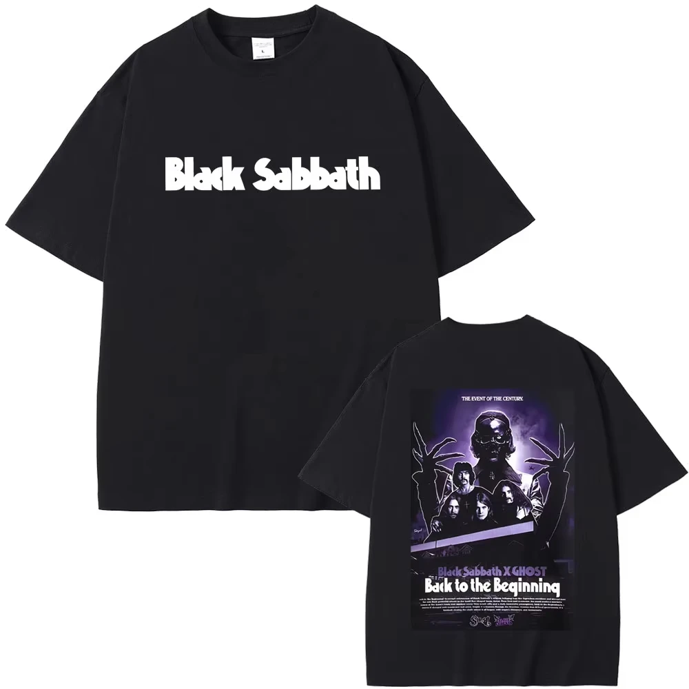 Rock Band Black Sabbath & Ghost Band Back To The Beginning T-shirt Ozzy Osbourne T-shirts Men's Women Vintage Oversized T Shirts