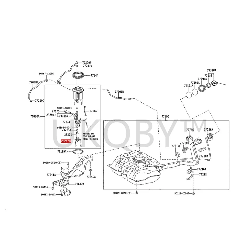 232170Y030 To yo ta Vios YARiS L Dazzling YARiS L Enjoying Vios FS Fuel pump filter