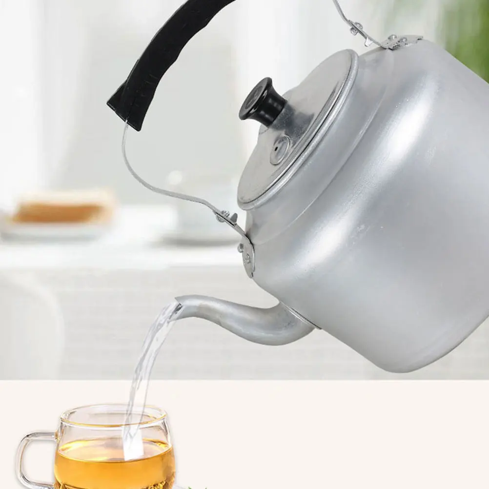 

Whistling Aluminum Kettle Stovetop Heat Resistant Kettle Household Retro Style Boiler Anti-Scalding Handle for Gas