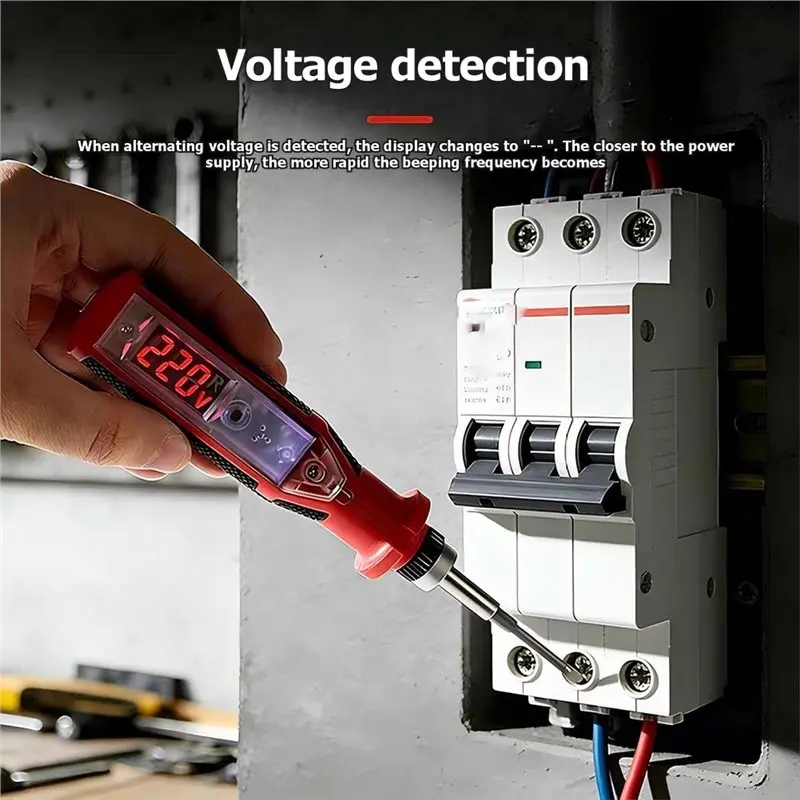 【new-ccdd】新しいラチェットドライバーセット、デジタル音声対応電圧テスター付き充電式、ac-3-450v検出対応