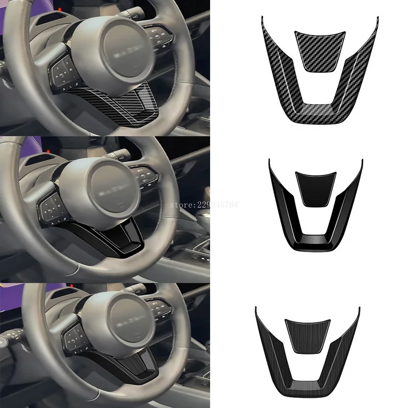 For Mazda CX-5 CX5 2026 2027 ABS Black Glossy Steering Wheel Decor Panel Auto Interior Styling Accessories for Car Modification