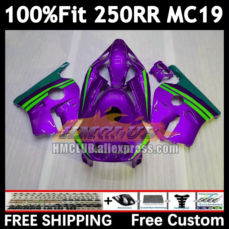 Injection Body For HONDA CBR 250RR 250R 250 RR CC 88 89 96No.215 CBR250 new purple RR MC19 MC 19 CBR250RR 1988 1989 OEM Fairing