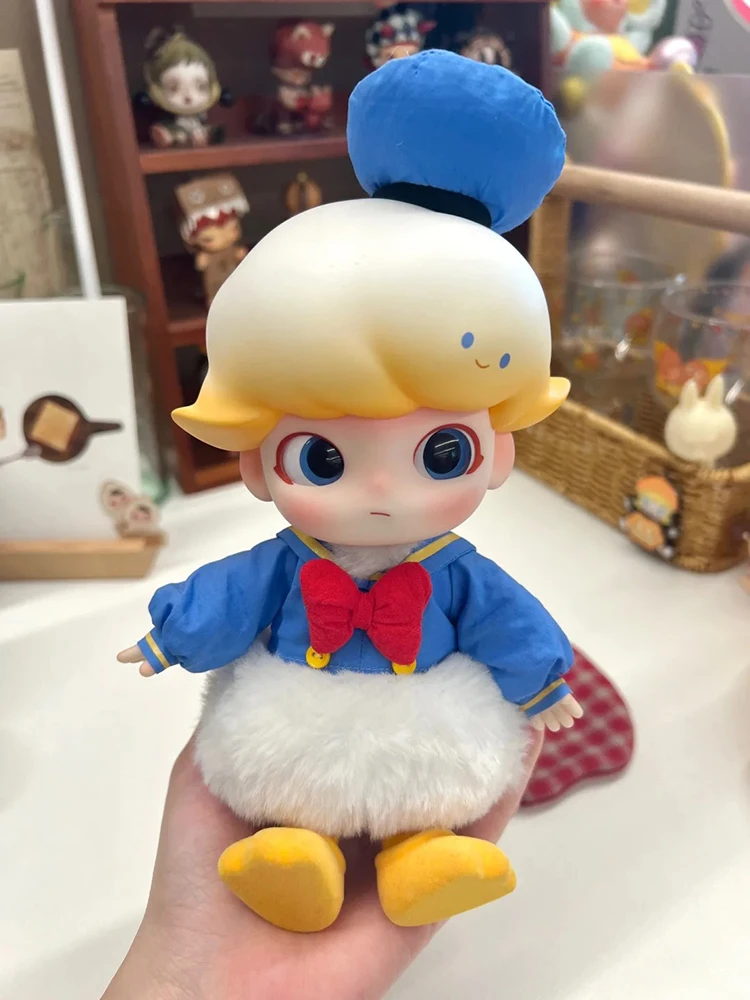 New Genuine Popmart Dimoo Donald Duck 1/8 Movable Figure Kids Plaything Cute Doll Action Figure Made By Hand Birthday Gift Toy