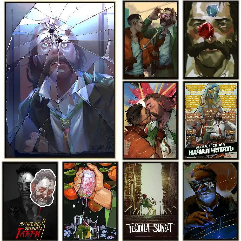 Disco Elysium Hot Video Game Posters High Quality Self-adhesive Wall Art Decorations Color Prints Sticky