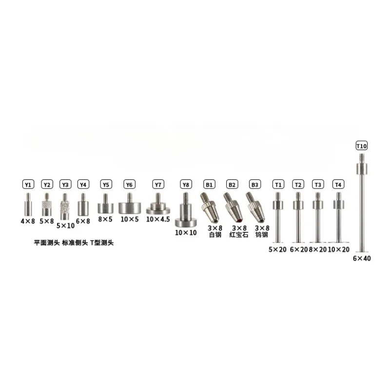 M2.5 Thread Needle Diameter HSS Dial Test Indicator Contact Plane probe stitch Dial Indicator Tool Parts 10、20 30、40、50mm