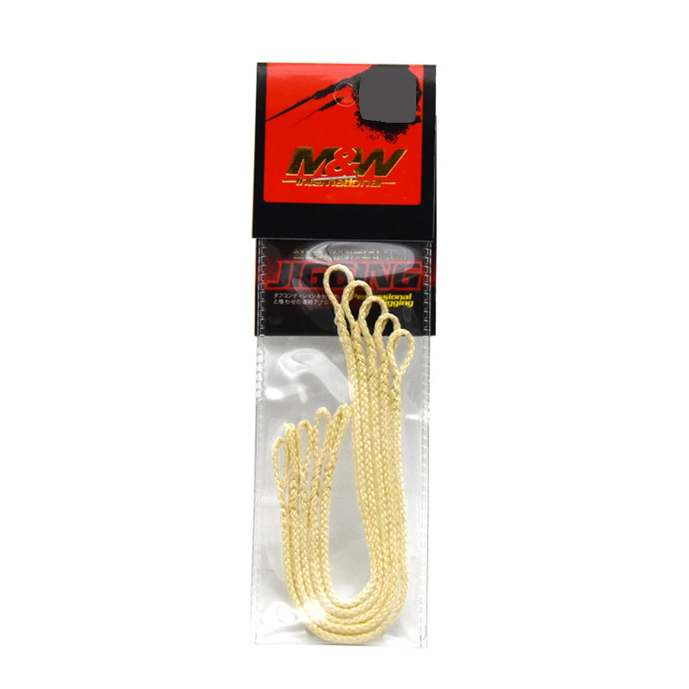 M&W 5pcs/pack Perfessional Jigging Assist Kevlar Line 300/400LB 16/20/24cm