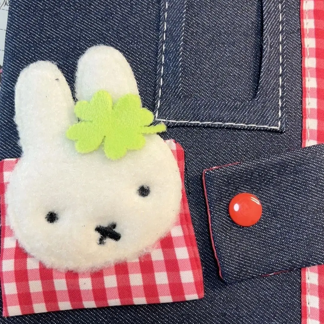 A6 Cute Miffy Rabbit Denim Loose-leaf Notebook Large Capacity Student Planner Journal Portable Daily Schedule Hand Account Book - view 4