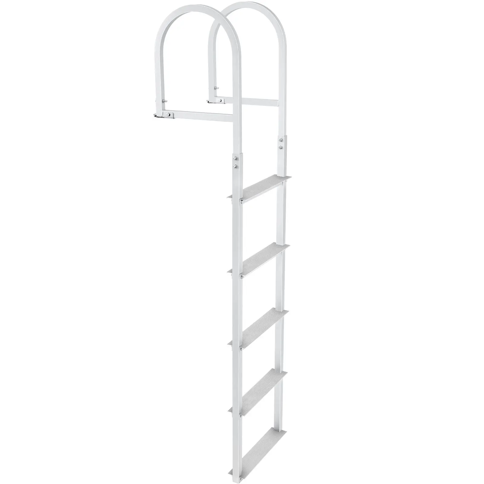 Dock Ladder, Removable 5 Steps, 500 lbs Load Capacity, Aluminum Alloy Pontoon Boat Ladder with 3.1'' Wide Step & Nonslip Rubber