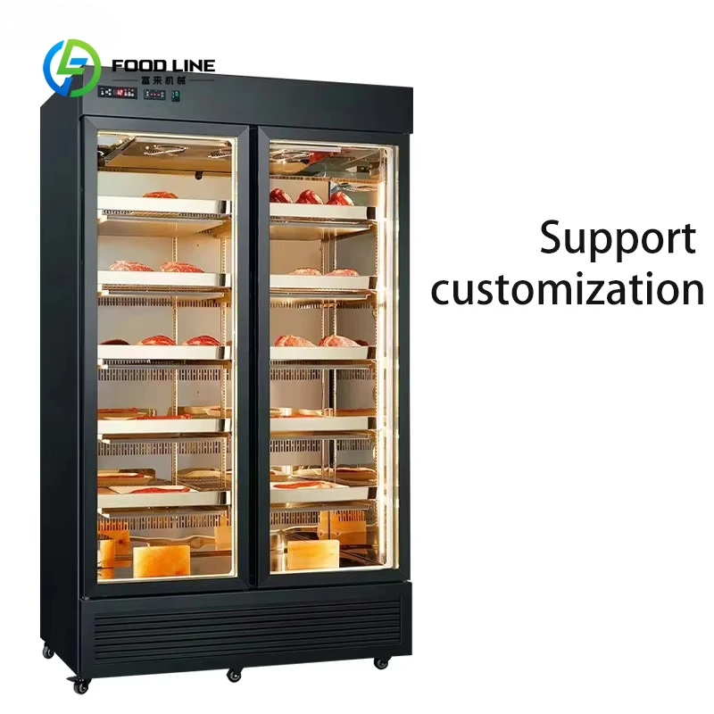 Customized Latest Design Frost Free Showcase - Adjustable Shelf Dry Age Thawing Refrigerator for Steak Beef Restaurant Kitchen