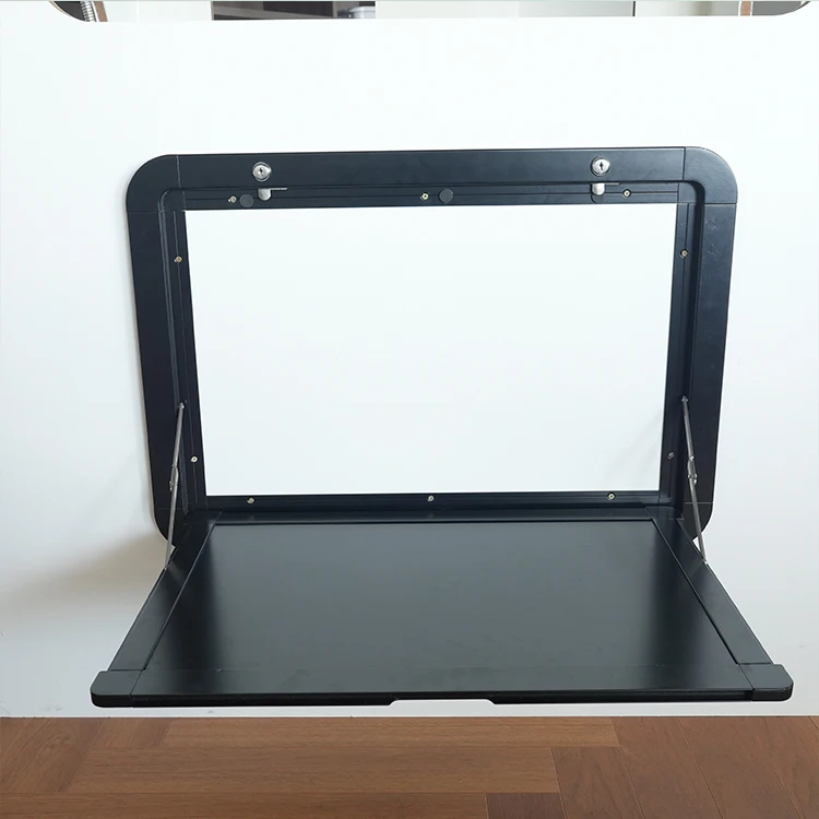 

500x500mm Rv Folding Table Travel Caravan Dining Table With Two Lock And Keys For Motorhome Camp Trailer Caravan Accessories