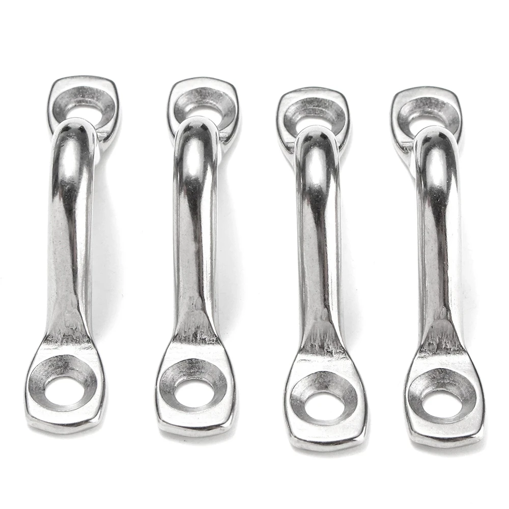 Durable 4Pcs Marine Plate Racing Boats Boat Yacht Ship Staple Ring Hook Saddle Clip Handle Doorknob Wire Eye Straps