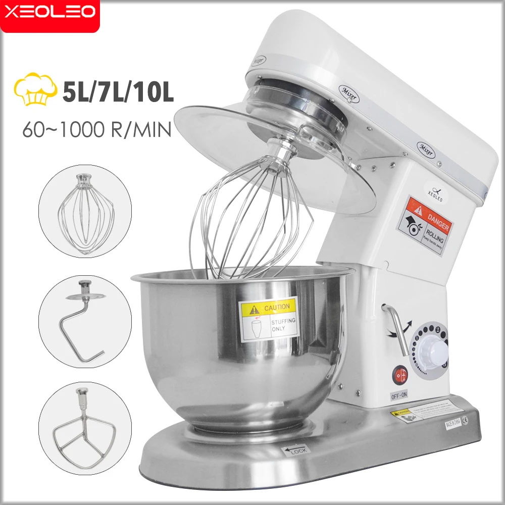 

XEOLEO Commercial Planetary Mixer Elecrtic Stand Cream Egg Whisk Blender Food Maker Processor Beater with Bowl Home Appliance