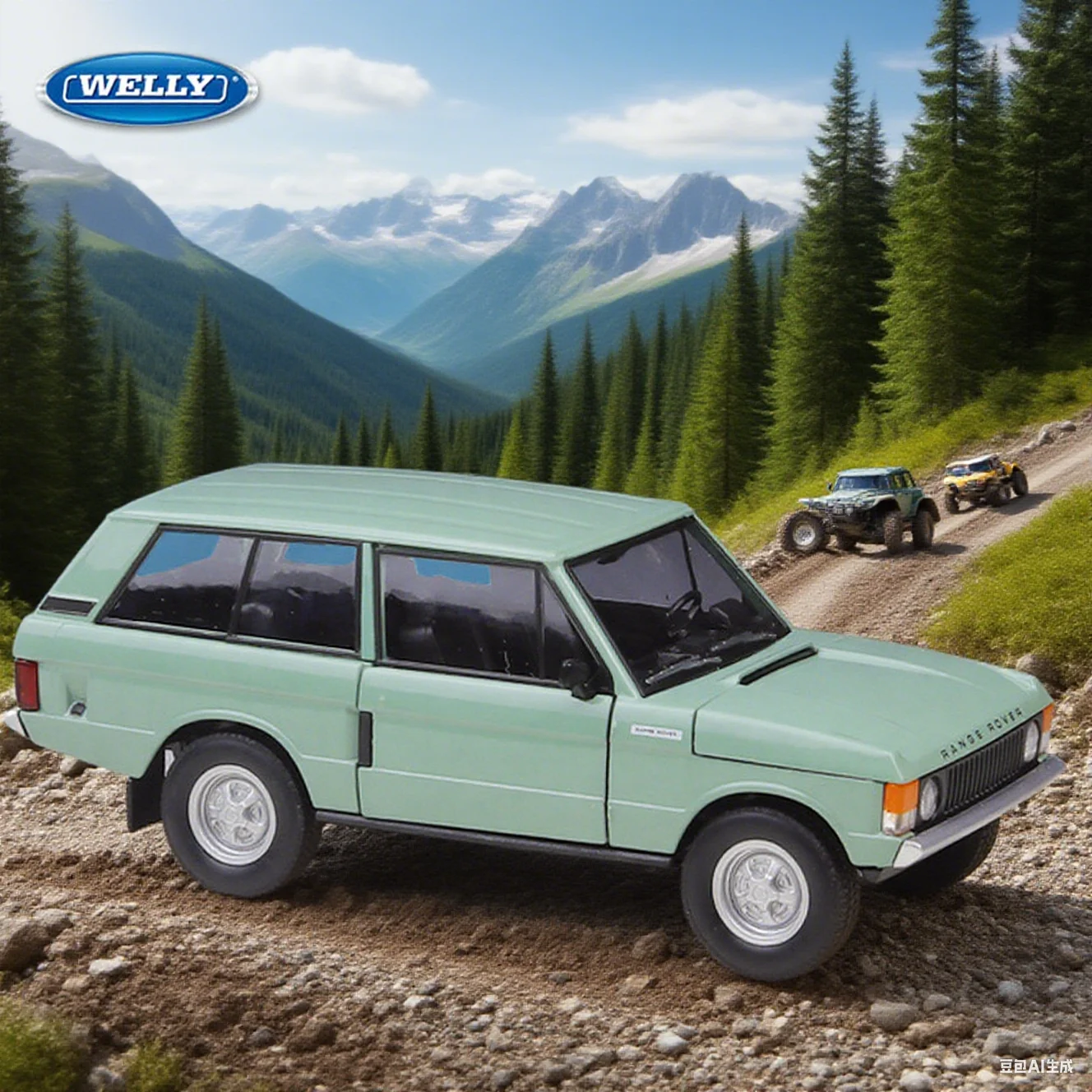 

WELLY 1:24 Land Rover Range Rover 1970 Alloy Car Diecasts & Toy Vehicles Car Model Miniature Scale Model Car Toy For Children