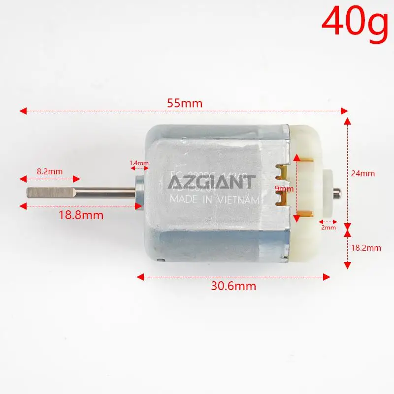 FC-280SC-14260 DC Motor D Cut Miniature Carbon Brush 12V Door Lock Rearview Tailgate Trunk Locking 6800RPM