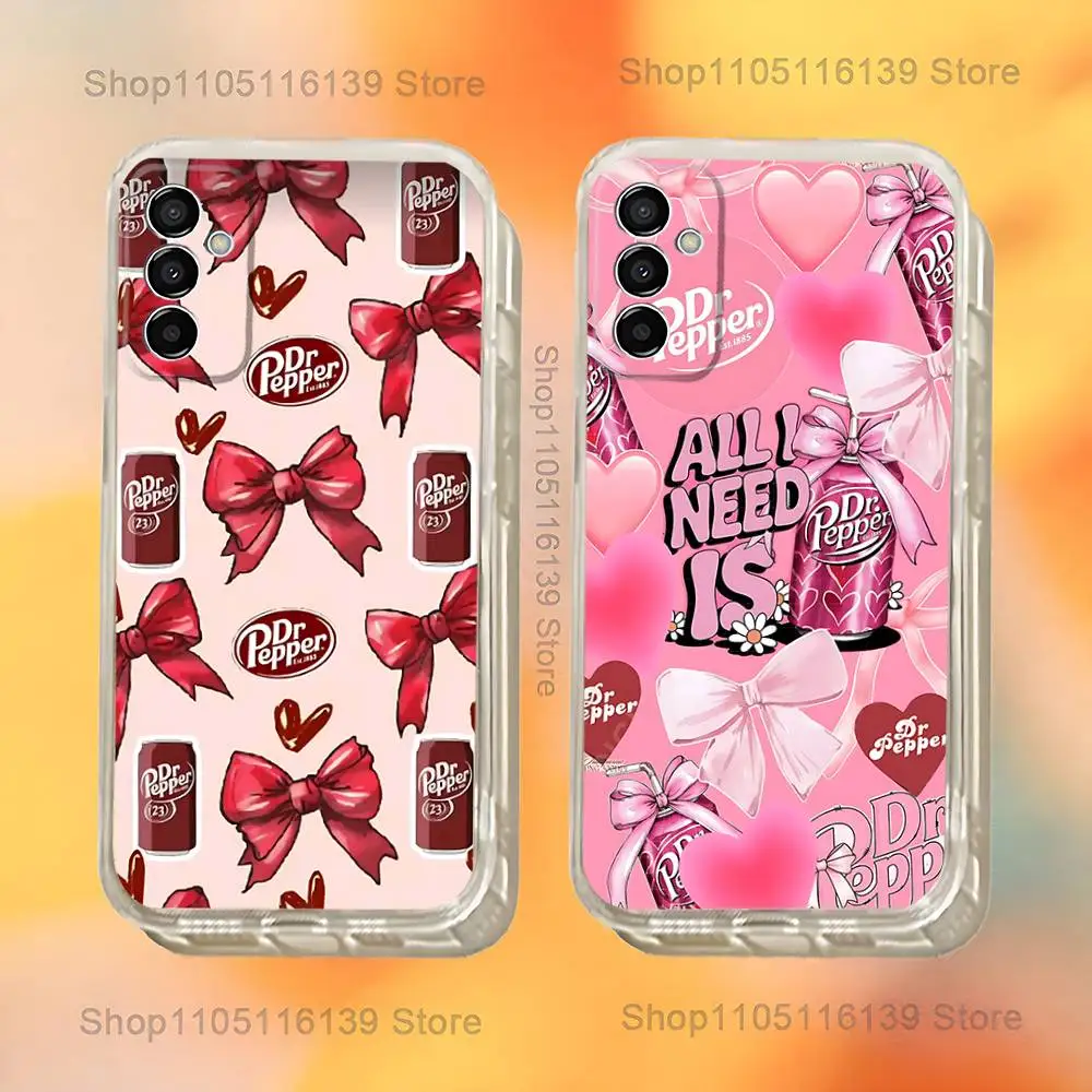 

Cherry D-Dr-P-Pepper Drink Phone Case For Samsung S24,30,21,22,23,20 FE,lite,PIus,Ultra,5G,Note,9,10 Transparent Cover