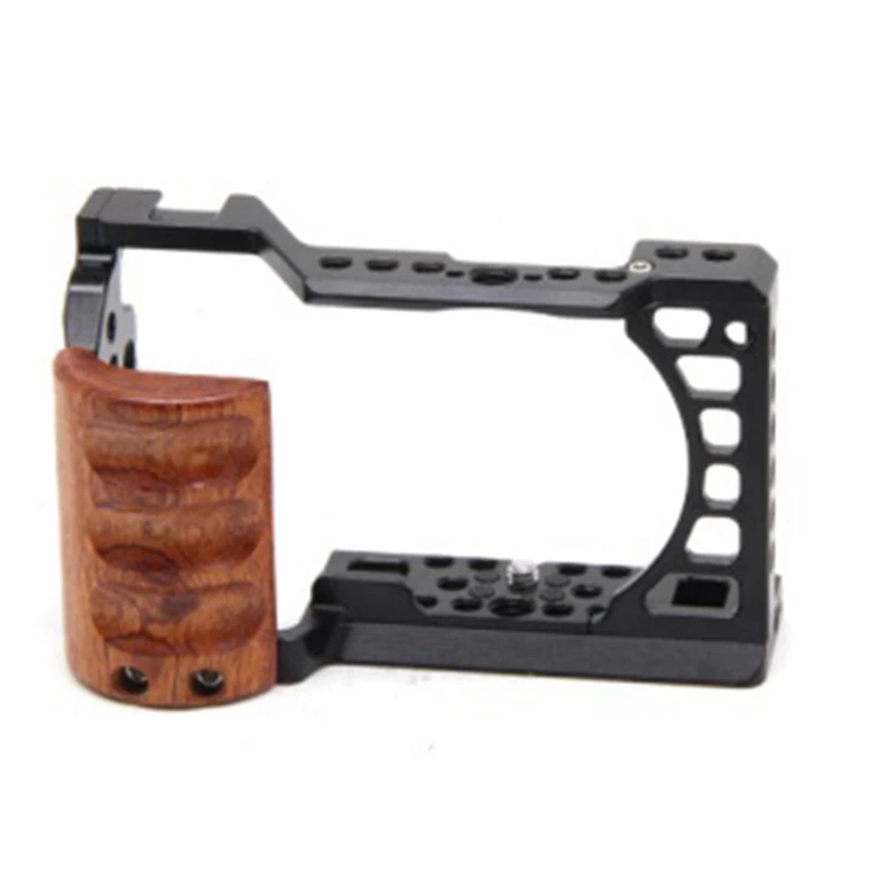 

For Sony A6400 / A6300 / A6100 / A6000 Wood Handle Metal Camera Cage Stabilizer Rig Replacement