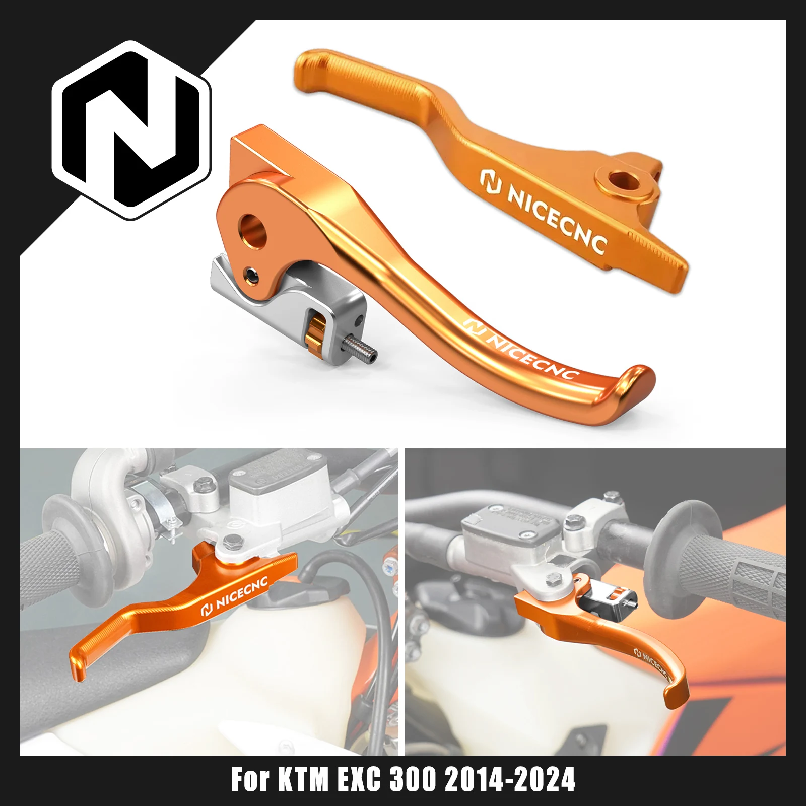 Nicecnc para ktm 2014-2024 exc 300 exc 250 excf 350 exc 450 sx 125 sxf 250 sxf 450 xcw 300 xc xcf alça curta da alavanca de embreagem do freio