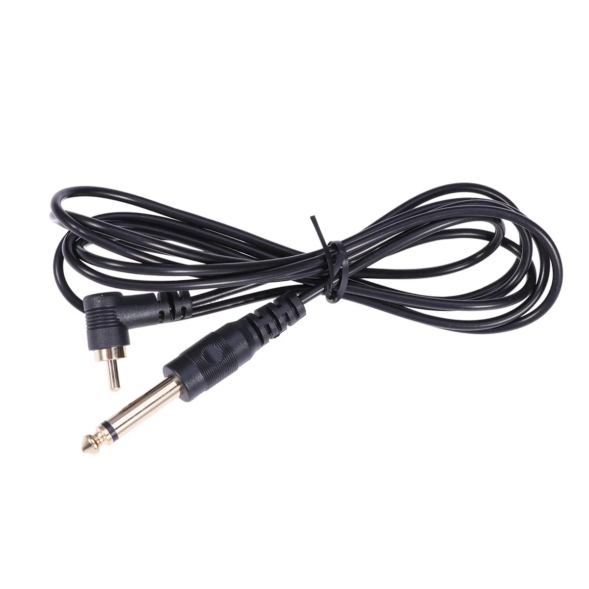 1.8m Silicone Hook-Up Wire Black 90° Right-Angle Power Cable for Tattoo Machines, Power Supplies & DIY Electronics
