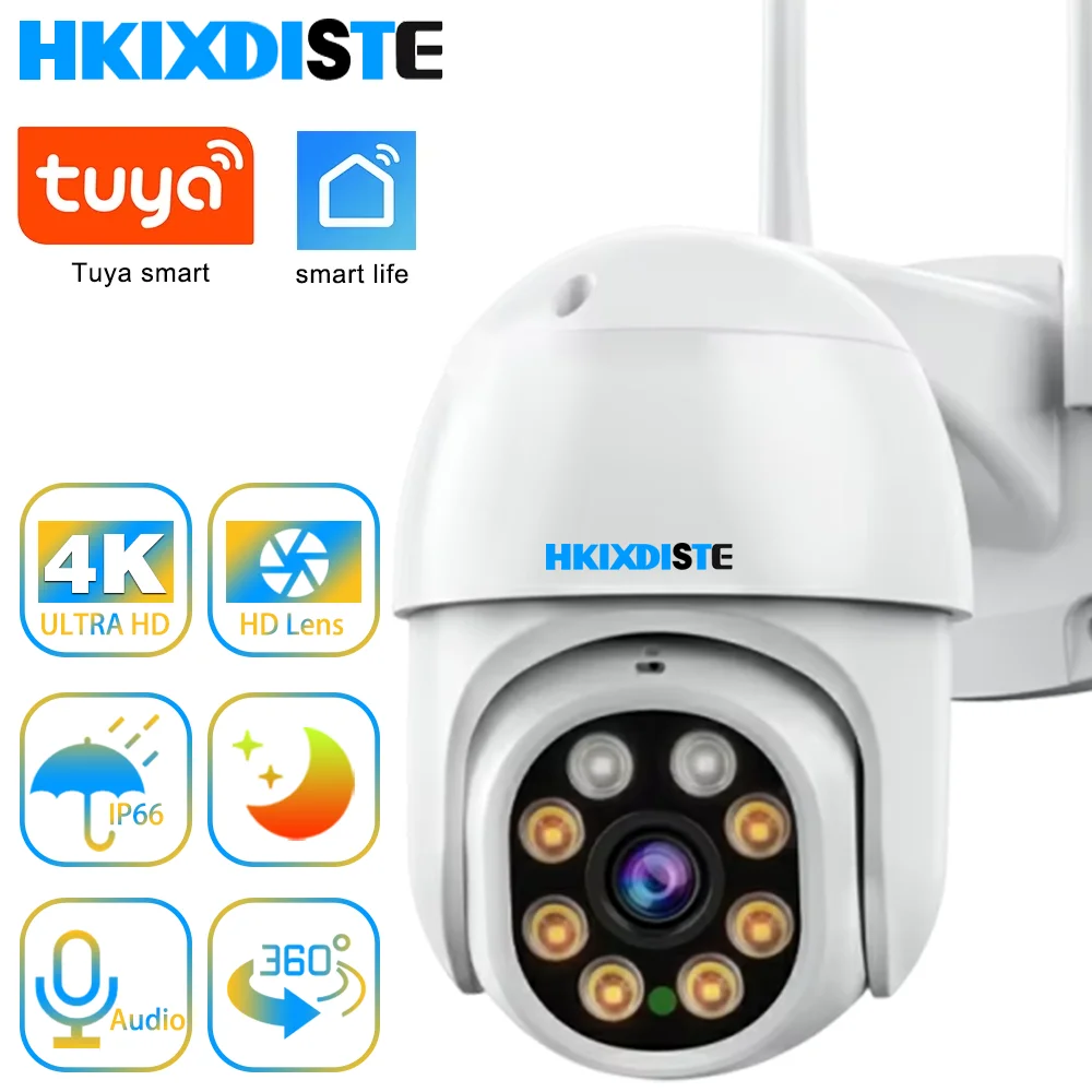 

Tuya Smart PTZ Wifi IP Camera 8MP 4K Wireless Surveillance Camera Outdoor Color Night Vision Human Detection Video Surveillance