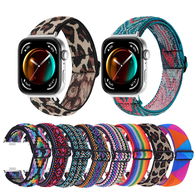 For Huawei Watch Fit 3 Strap Elasic Nylon Band Printing Weave Nylon Bracelet correa for Huawei fit 3 Smart Watch Accessories