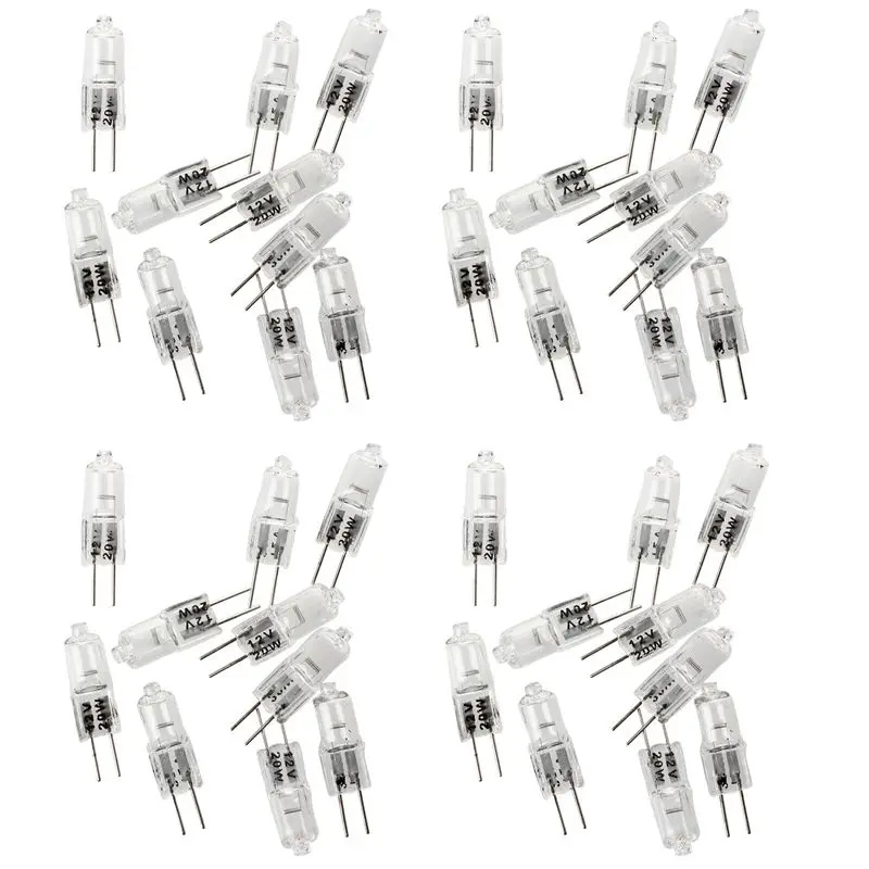 40 X JC G4 12V 20W Clear Halogen Capsule Lamp Light Bulbs-[A22I Store]