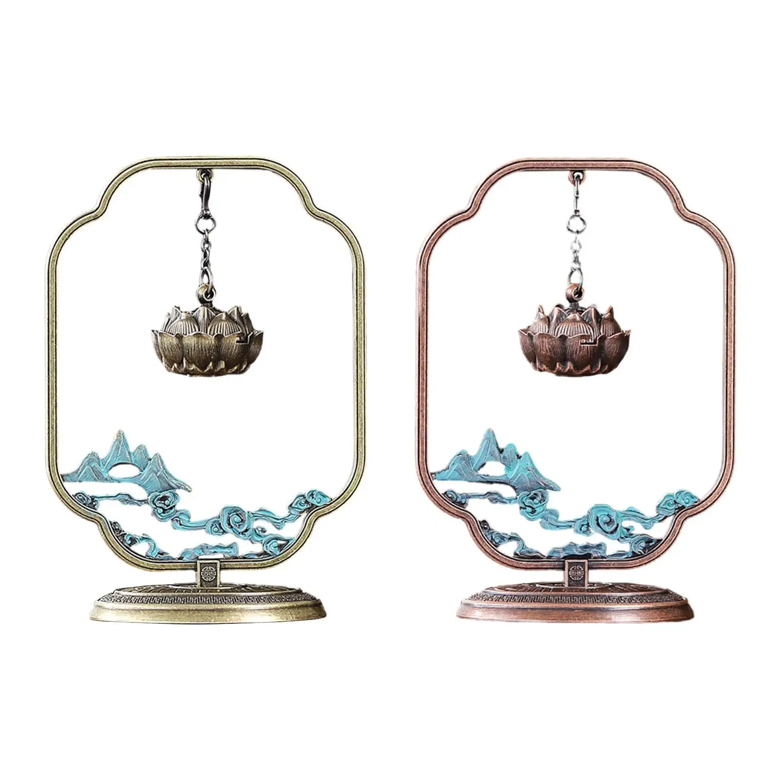 Chinese Lotus Hanging Incense Burner Decorative Metal Craft for Study Room Multifunctional Retro Exquisite Carving Durable