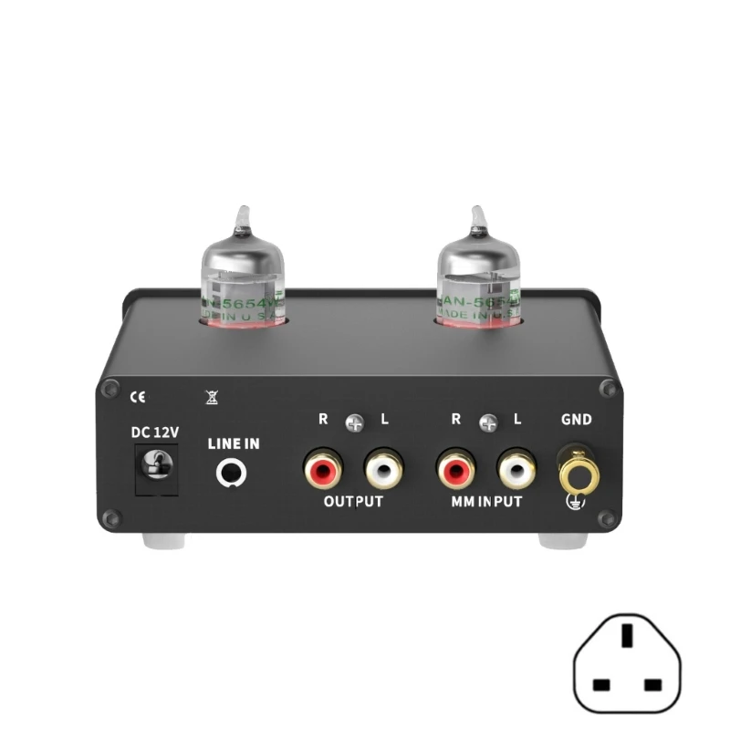 

Phono Preamp for Turntable Phonograph Preamplifier with Double 5654W Vacuum Tube Preamplifier Tube Preamp