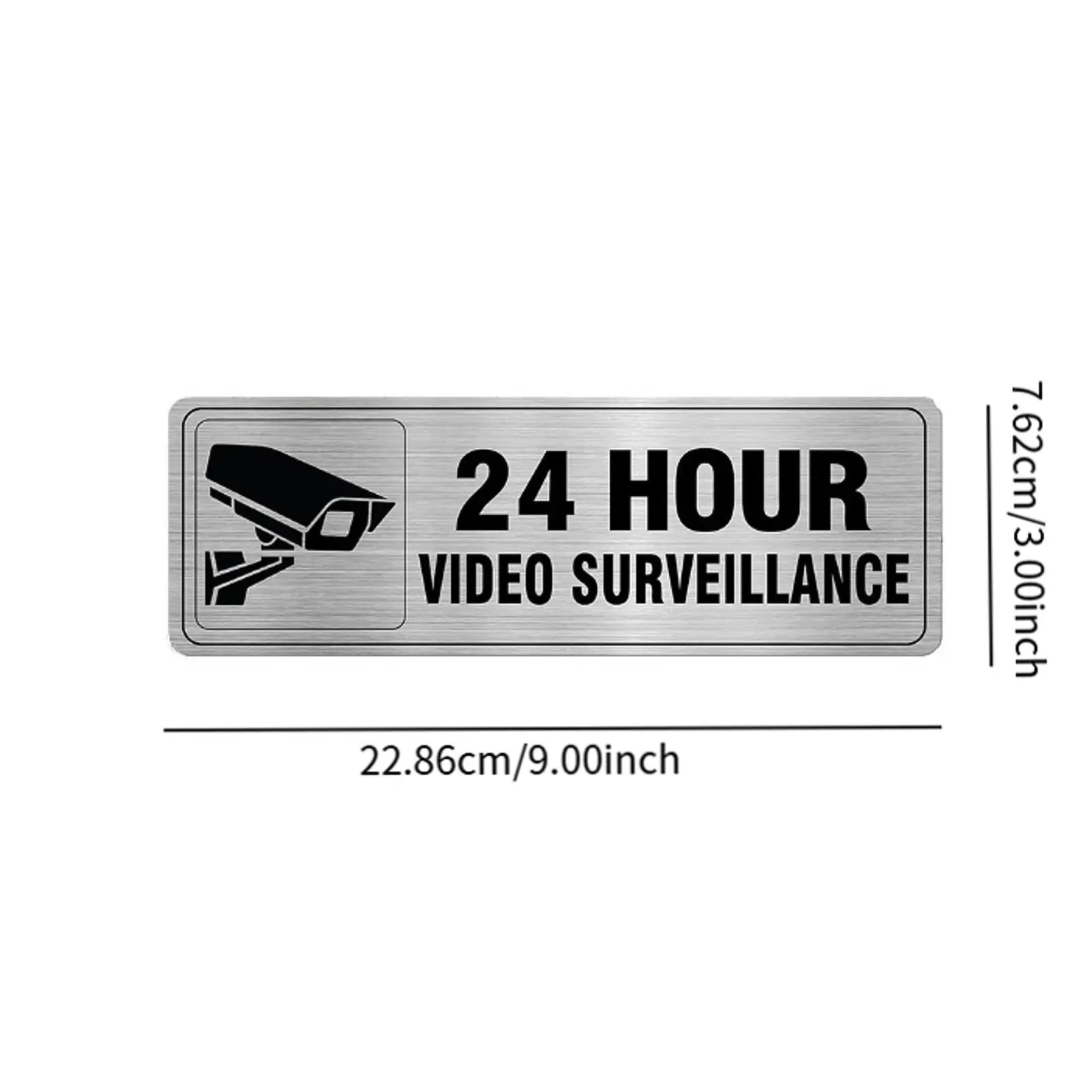 4x Video Surveillance Sign Monitored Signs Plaque Easy to Recognize Door Wall