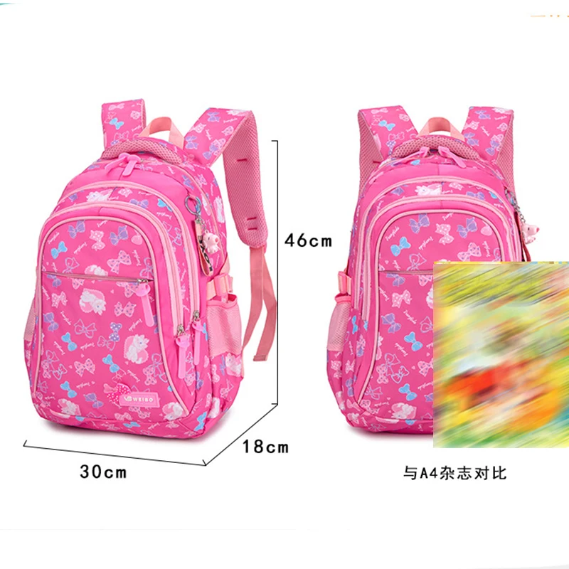 Nylon Waterproof Kids Backpacks Lightweight Girls Children's School Bags and Pencil Pouch Set Primary Student Shoulder Backpacks