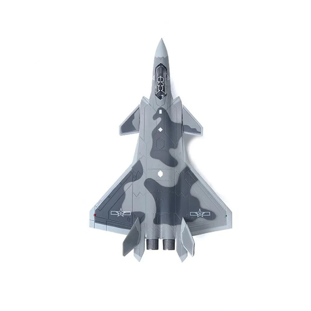 سبيكة معدنية 1/144 مقياس J-20 نموذج طائرة مقاتلة عالية محاكاة المشهد العسكري مقاتلة الانتهاء الحلي نموذج طائرة لعبة #3