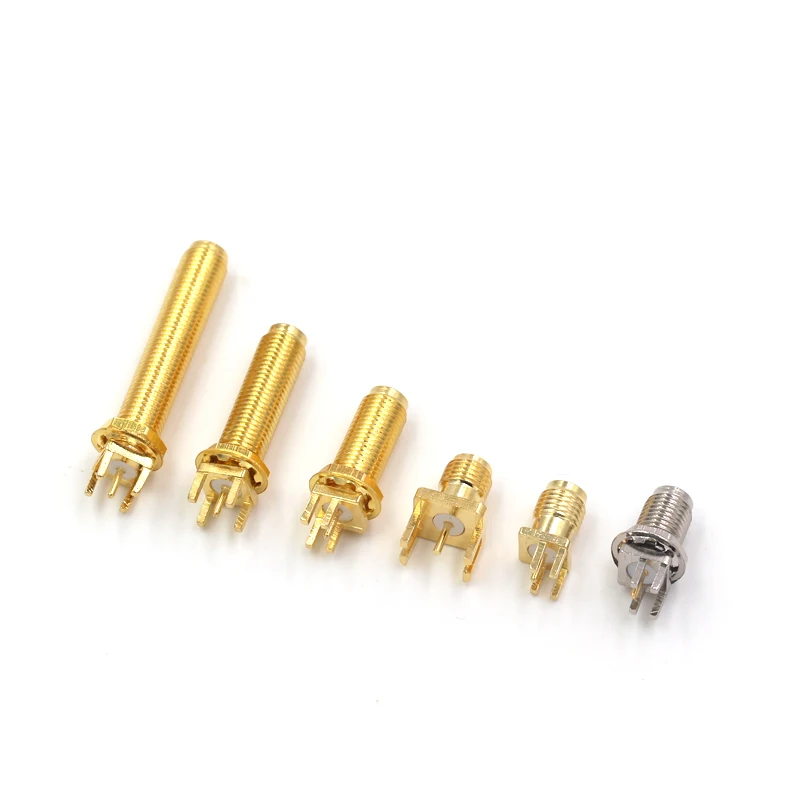 1PCS SMA-KE Connerctor SMA-KWE Adapter Straight /Bent Header Square/Skew Foot Base male female PCB connector