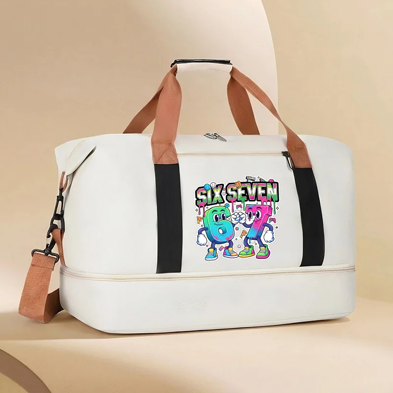

Steal A Brainrot Handbags 67 Six Seven Funny Cartoon Ptint Travel Bags Women Men Outdoor Large Capacity Portable Handbag Gifts