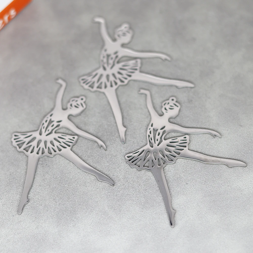 

3pcs/Lot Stainless Steel Ballet Dancer Girl Accessories Findings For Fashion Jewelry Making DIY Handmade Craft