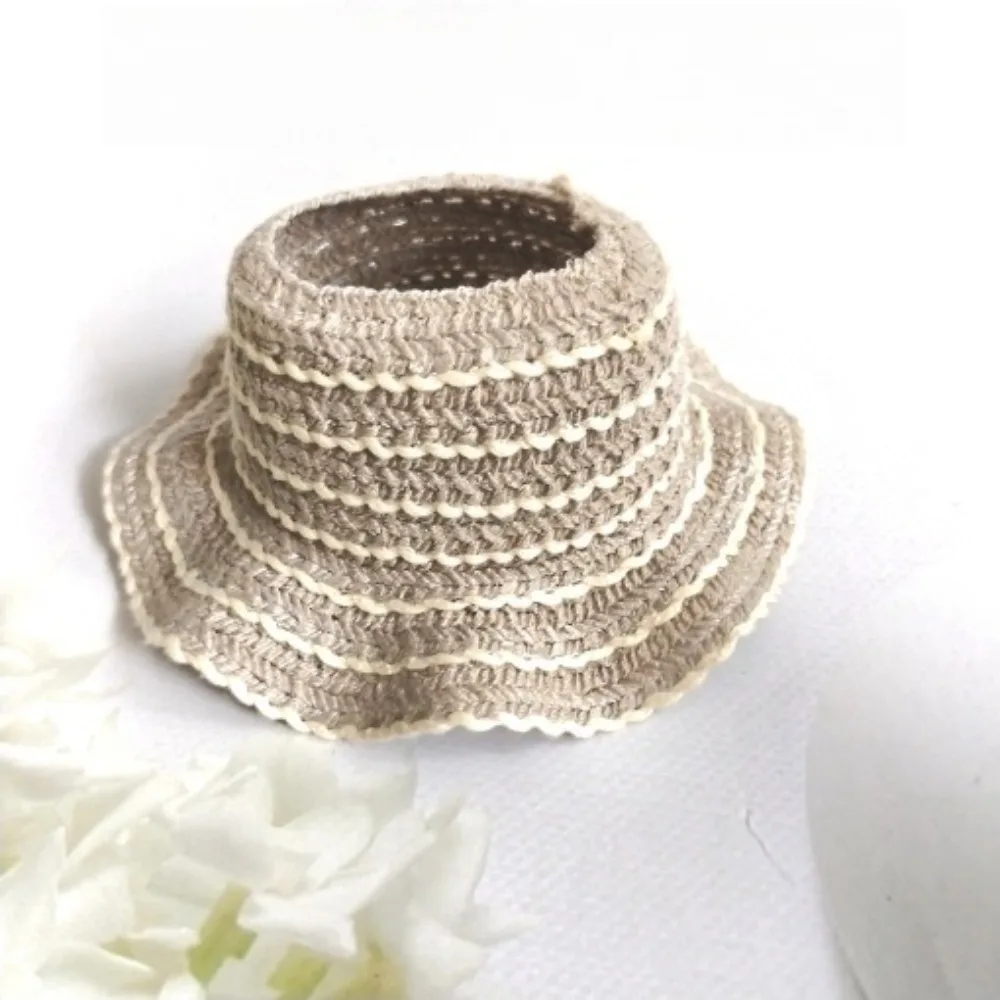 17cm Labb Cotton Mini Doll Clothes Outfit Accessories Headwear with Exposed Ears Baby Hat with Empty Top Suit Clothing Gift