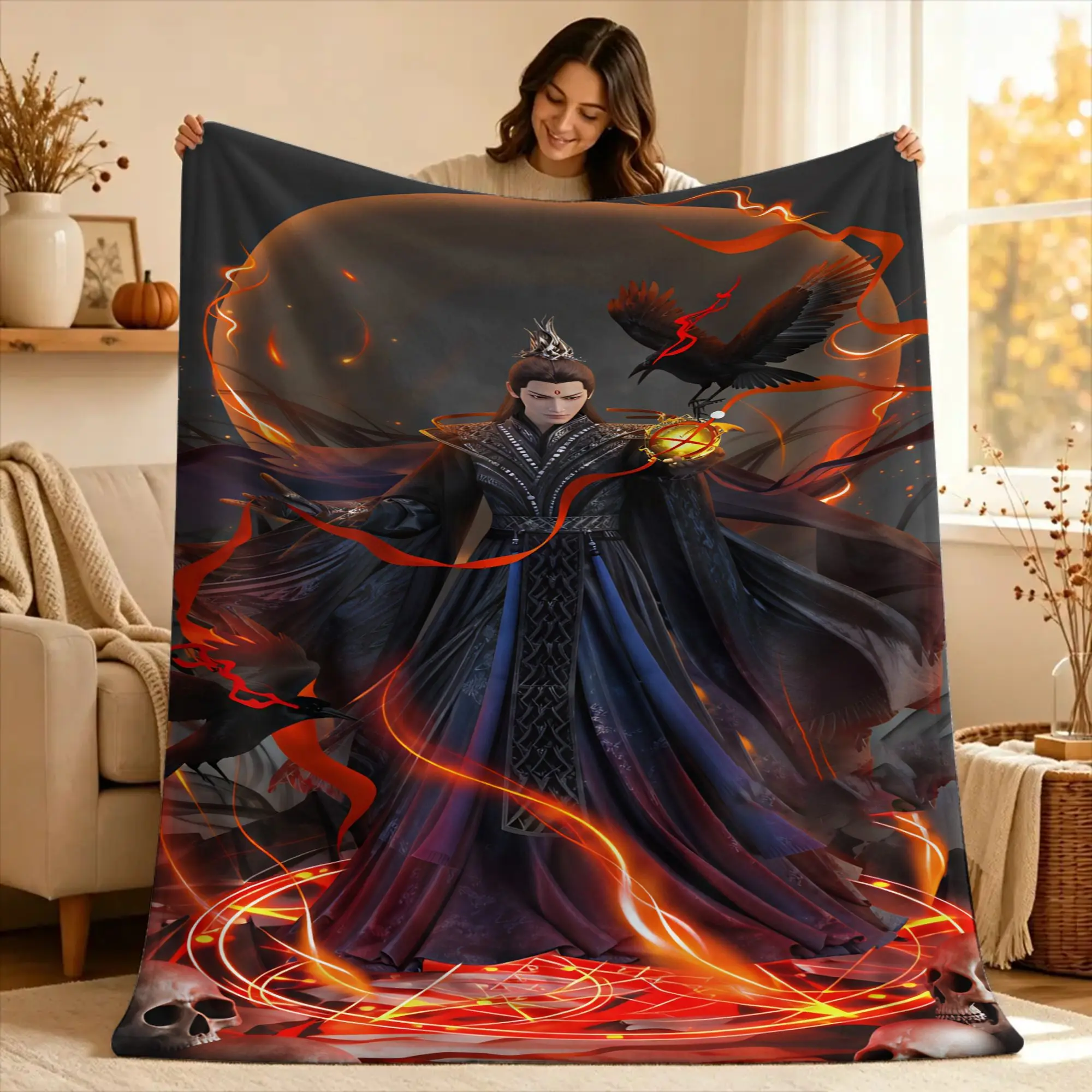 Leo Luo Yunxi Bai Lu  Blanket  Super Warm Fluffy Plush Bedding Throws For Home Decor Camping Flannel Bedspread Bed Cover