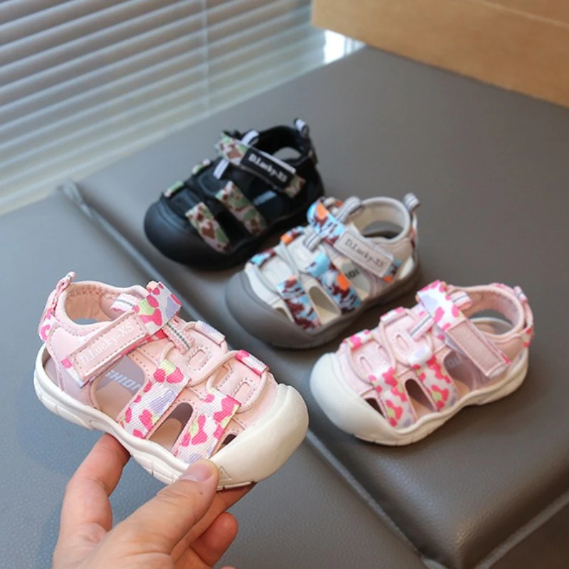 

Summer First Walkers New Fashion Soft Baby Shoes Anti Slip Comfort Casual Sandals Girls Simple Beach Classic Retro Casual Shoe