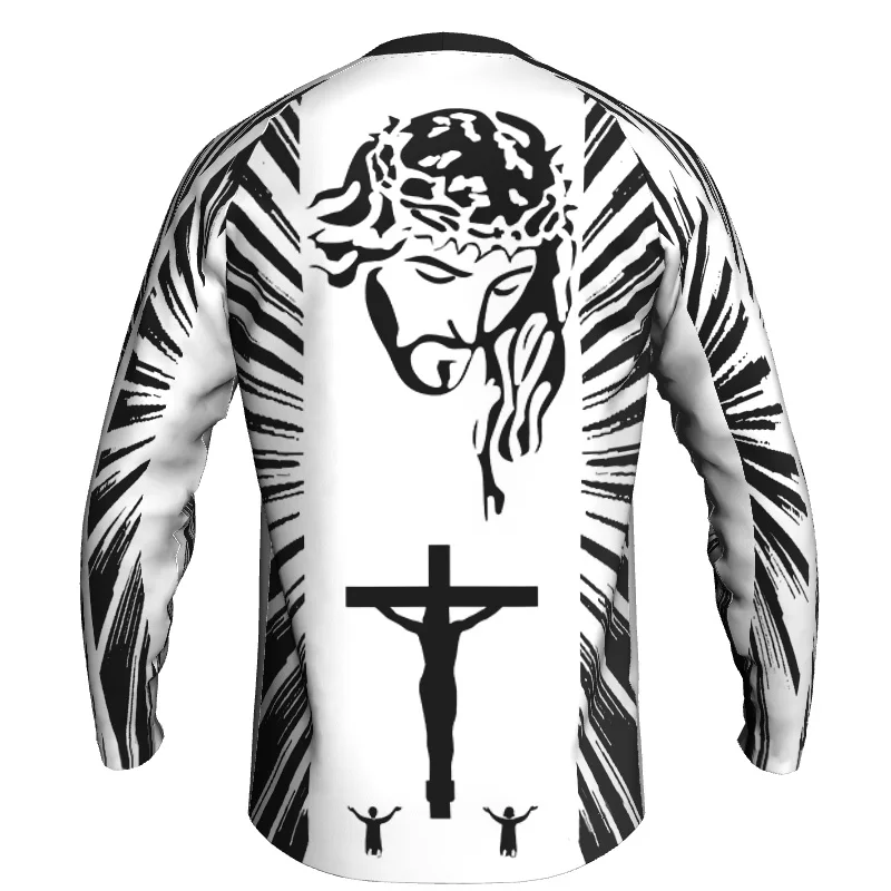 Motocross Downhill Shirt Cycling Mountain Church Bicycle Jersey Wear Race Sports Top Mx Sweater Jesus Christian Dry Long Sleeve