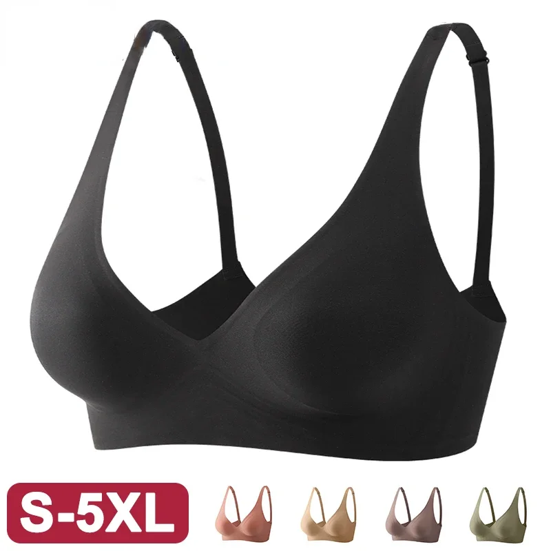 

S-XL Plus Size Bra Seamless Sexy Women Bras Wire Free Brassieres Soft Underwear Female Intimates Womens Lingerie Sleepwear Big