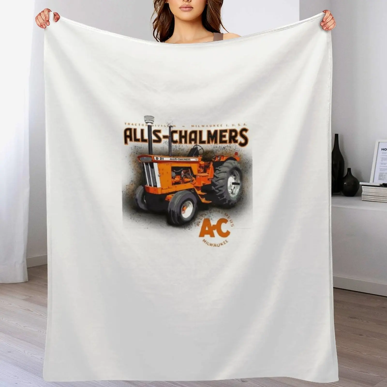 Vintage Allis Chalmers Classic T-Shirt Throw Blanket