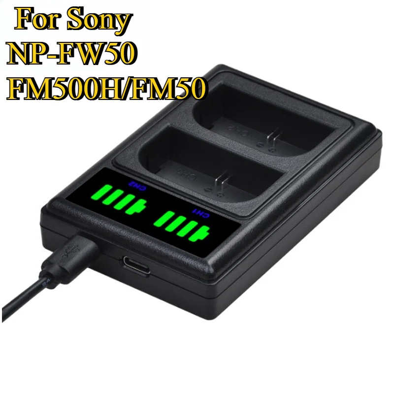 

Вертикальное двойное зарядное устройство для Sony NP-FW50 FM500H/FM50/NP-F550NP NP-FZ100 Аккумуляторы 30 Вт PD Fast Charge