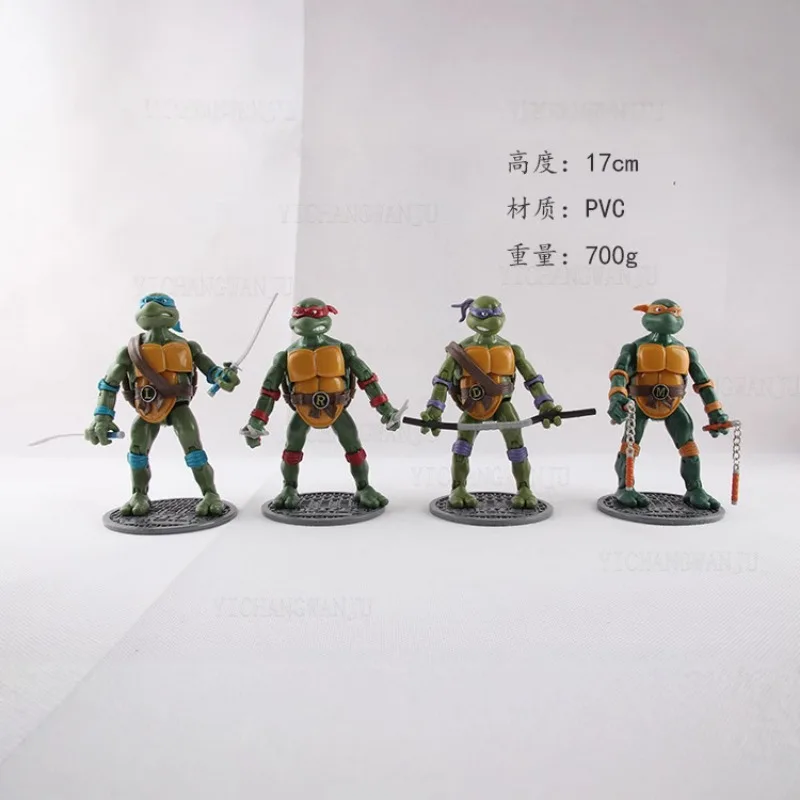 4 SZT. Figurki Wojowników Ninja TMNT Anime Zabawki Figurki Akcji z Kreskówek Anime Model z PVC Kolekcja Zabawek Ozdoba Dekoracja Prezent