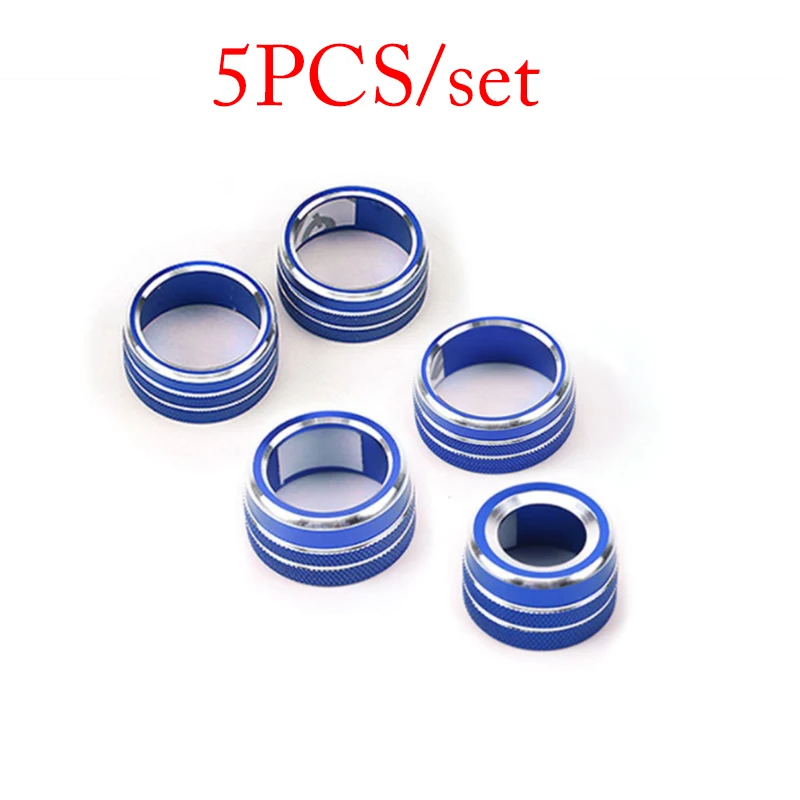 5 stks/set Auto Airconditioning Volume Radio Knop Knop Cover Aluminium Decoratieve Ring voor Toyota Camry 2018 Accessoires