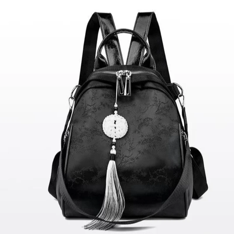 Guofeng New Chinese Backpack New Fashion Versatile School Bag Large Capacity Lightweight Travel Backpack Chinese Ancient Style