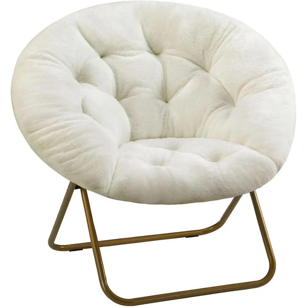 Oversized Round Lounge Chair XL - Moon/Mushroom Style, Comfortable Accent Seat for Bedroom, Dorm, Gaming, and Small Spaces
